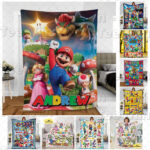 Personalized Super Mario Blanket, Mario Game Fleece Blanket, Mario Birthday Gift, Mario Kids Baby Blanket Mario Luigi Princess Peach Blanket