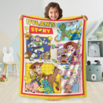 Personalized Disneyland Pixar Toy Story Blanket, Custom Name Baby Girl Boy Blanket, Toy Story Birthday Gift, Birthday Boy, Birthday Girl - Image 3