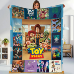 Personalized Disneyland Pixar Toy Story Blanket, Custom Name Baby Girl Boy Blanket, Toy Story Birthday Gift, Birthday Boy, Birthday Girl - Image 2