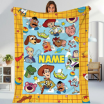 Personalized Disneyland Pixar Toy Story Blanket, Custom Name Baby Girl Boy Blanket, Toy Story Birthday Gift, Birthday Boy, Birthday Girl - Image 9