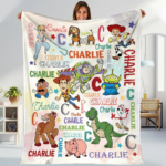 Personalized Disneyland Pixar Toy Story Blanket, Custom Name Baby Girl Boy Blanket, Toy Story Birthday Gift, Birthday Boy, Birthday Girl - Image 10