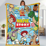 Personalized Disneyland Pixar Toy Story Blanket, Custom Name Baby Girl Boy Blanket, Toy Story Birthday Gift, Birthday Boy, Birthday Girl - Image 7
