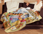 Personalized Family Winnie The Pooh Blanket, Custom Name Disney Blanket, Baby Shower Blanket - Image 4