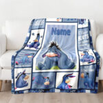 Personalized Family Winnie The Pooh Blanket, Custom Name Eeyore Blanket, Baby Shower Blanket - Image 3