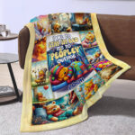Personalized Family Winnie The Pooh Blanket, Custom Name Disney Blanket, Baby Shower Blanket - Image 3