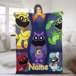 Custom Poppy Playtime Blanket, Mommy Long Legs Blanket, Kissy Missy Kids Bedding Set, Huggy Wuggy Blanket, Gamer Fleece Blanket - Image 3