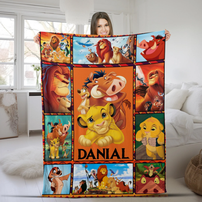 Personalized Lion King Blanket, Lion King Birthday Gift, Lion King Bedding, Personalized Baby Blanket, Baby Name Blanket, Lion King - Image 4