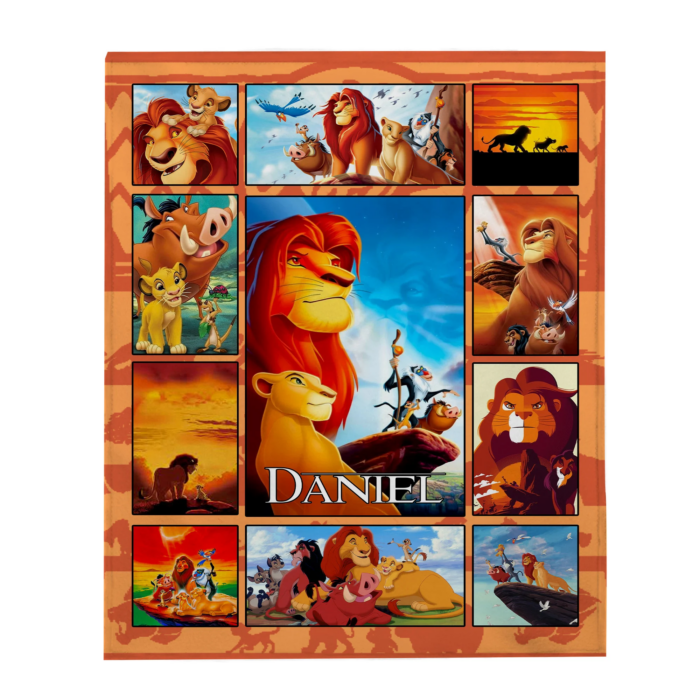 Personalized Lion King Blanket, Lion King Birthday Gift, Lion King Bedding, Personalized Baby Blanket, Baby Name Blanket, Lion King - Image 7