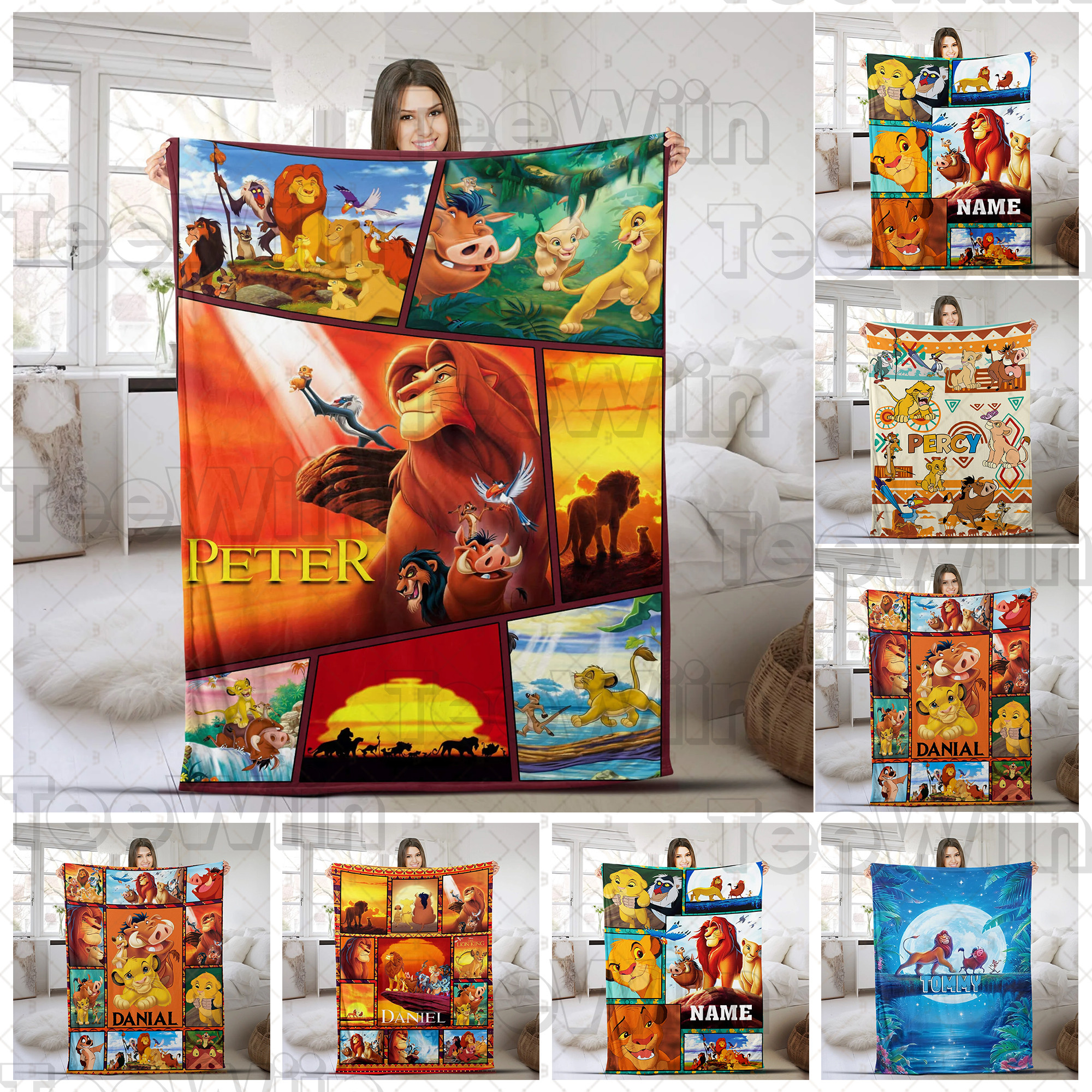 1721632413961.jpg Personalized Lion King Blanket, Lion King Birthday Gift, Lion King Bedding, Personalized Baby Blanket, Baby Name Blanket, Lion King - Image 1
