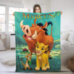 Personalized Lion King Blanket, Lion King Birthday Gift, Lion King Bedding, Personalized Baby Blanket, Baby Name Blanket, Lion King - Image 9