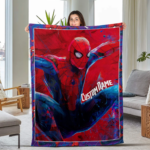 Personalized Spiderman Blanket, Spider Man Fleece Blanket, Spiderman Birthday Gift, Spider man across the spiderverse, Blanket Quilt - Image 4