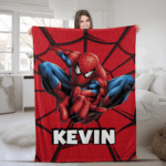 Personalized Spiderman Blanket, Spider Man Fleece Blanket, Spiderman Birthday Gift, Spider man across the spiderverse, Blanket Quilt - Image 5