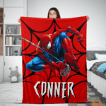 Personalized Spiderman Blanket, Spider Man Fleece Blanket, Spiderman Birthday Gift, Spider man across the spiderverse, Blanket Quilt - Image 9