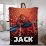 Personalized Spiderman Blanket, Spider Man Fleece Blanket, Spiderman Birthday Gift, Spider man across the spiderverse, Blanket Quilt - Image 6