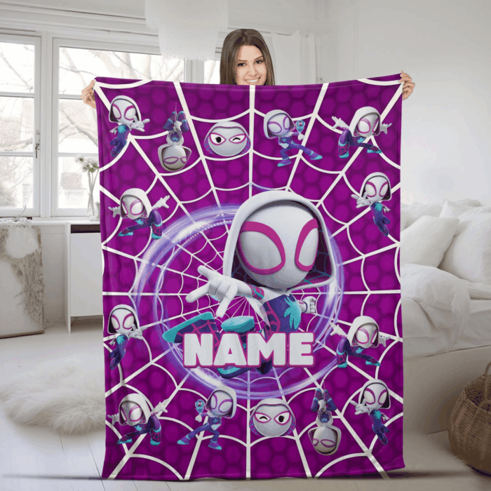 Personalized Name Blanket, Spider Man Friends Blanket, Super Hero Blanket, Custom Hero Name Blanket, Superhero Baby Blanket - Image 3