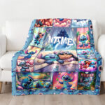 Personalized Lilo and Stitch Blanket, Custom Name Stitch Disney Blanket, Baby Shower Blanket - Image 2