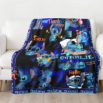 Personalized Lilo and Stitch Blanket, Custom Name Stitch Disney Blanket, Baby Shower Blanket - Image 4