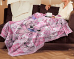 Personalized Lilo and Stitch Blanket, Custom Name Stitch Disney Blanket, Angel Baby Shower Blanket - Image 2