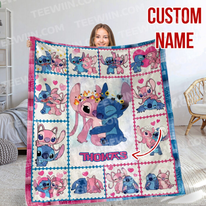 Personalized Lilo and Stitch Blanket, Custom Name Stitch Disney Blanket, Baby Shower Blanket - Image 9