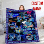 Personalized Lilo and Stitch Blanket, Custom Name Stitch Disney Blanket, Baby Shower Blanket - Image 2