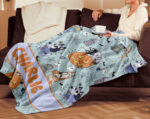 Personalized Bluey Family Blanket, Halloween Heelers Spooky Seamless, Birthday Blanket, Bluey Blanket for Kid - Image 3