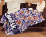 Personalized Bluey Family Blanket, Halloween Heelers Spooky Seamless, Birthday Blanket, Bluey Blanket for Kid - Image 3