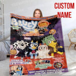 Personalized Bluey Halloween Blanket, Bluey Family Soft Blankets, Bluey and Bingo Birthday Blanket, Bluey Blanket for Kid - Image 7