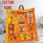 Personalized Disney Anxiety Inside Out Blanket, I'm So Excited To Be Here I Want Go Home, Custom name Anxiety Blanket