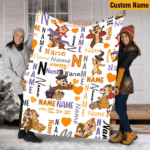 Chip and Dale Halloween Fleece Blanket, Disney Halloween Blanket