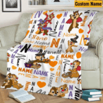 Chip and Dale Halloween Fleece Blanket, Disney Halloween Blanket - Image 2