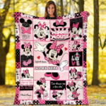 Personalized Minnie Mouse Blanket | Minnie Mouse Fleece Blanket | Mickey Minnie Mouse Magic Kingdom Birthday Gifts Blanket