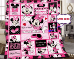 Personalized Minnie Mouse Blanket | Minnie Mouse Fleece Blanket | Mickey Minnie Mouse Magic Kingdom Birthday Gifts Blanket - Image 2