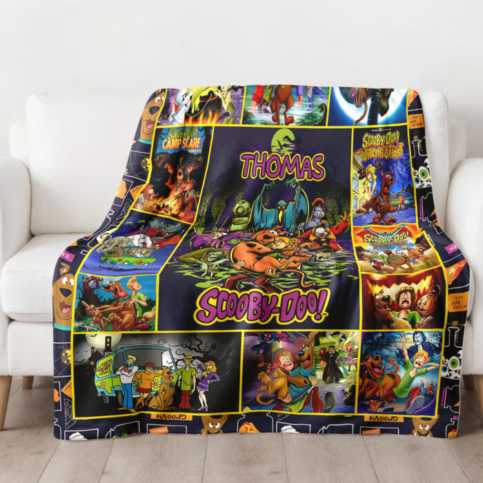 Personalized Scooby-Doo Blanket |Scooby Doo Ruh Roh Fleece Blanket | Scooby-Doo Halloween, Birthday Gifts Blanket - Image 3