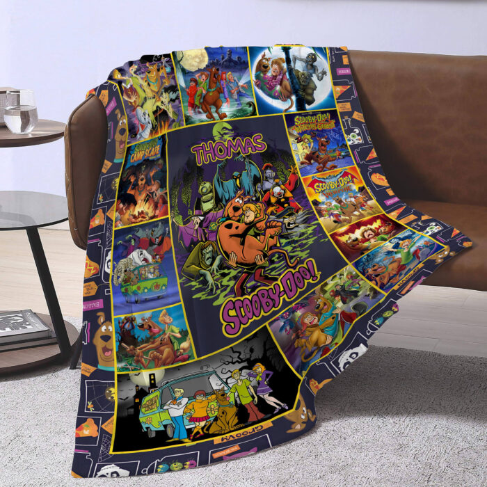 Personalized Scooby-Doo Blanket |Scooby Doo Ruh Roh Fleece Blanket | Scooby-Doo Halloween, Birthday Gifts Blanket - Image 4