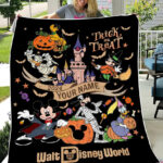 Mickey And Friends Halloween Blanket, Disney Halloween Blanket, Mickey Mouse Disney Blanket
