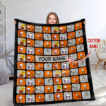 Personalized Snoopy Halloween Blanket, The Peanuts Custom Name Snoopy Blanket, Baby Shower Blanket