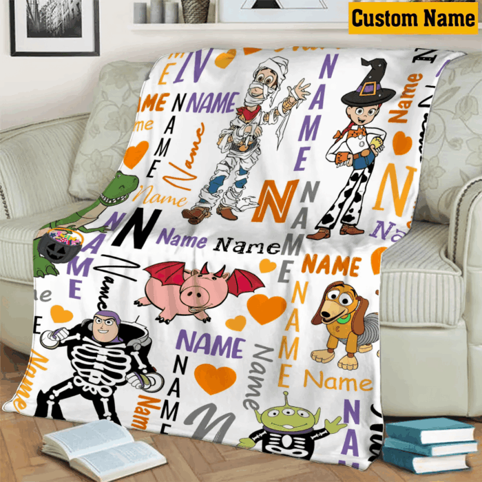 Custom Toy Story Halloween Blanket, Blanket Gift Ideas, Halloween Blanket Gift - Image 2