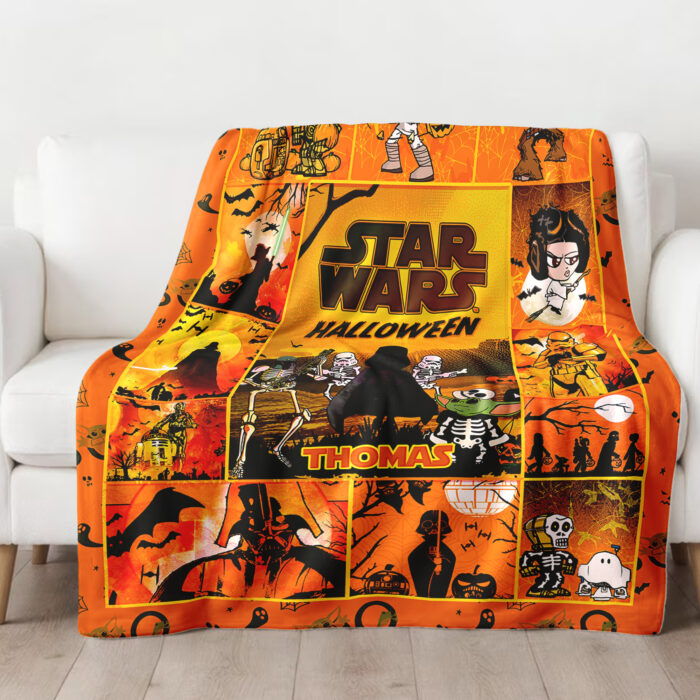 Custom Star Wars Halloween Blanket, Darth Vader Halloween Blanket - Image 4