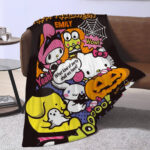 Personalized Hello Kitty Halloween Blanket, Hello Kitty Blanket - Image 4