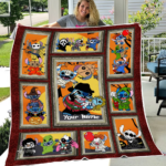 Personalized Stitch Halloween Fleece Blanket, Halloween Blanket
