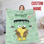 Personalized Bluey Halloween Blanket, Bluey Family Soft Blankets, Bluey and Bingo Birthday Blanket, Bluey Blanket for Kid - Image 8