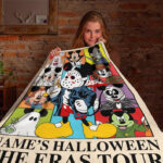 Personalized Name Horror Mickey Eras Tour Blanket, Mickey Cosplay Horror Characters Blanket, Halloween Costume Mickey Blanket, Gift For Kid - Image 3