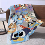Personalized Bluey Family Baby Blanket, Me And My Friend Made It And It's Now Blanket, Bluey Birthday Blanket for Kid - Image 2