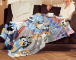Personalized Bluey Family Baby Blanket, Me And My Friend Made It And It's Now Blanket, Bluey Birthday Blanket for Kid - Image 3