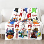 Personalized Name Horror Stitch Horror Blanket, Stitch Cosplay Horror Characters Blanket, Halloween Costume Stitch Blanket, Gift For Kid - Image 4