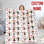 Halloween Superhero Blanket, Custom Name Halloween Marvel Blanket