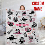 Halloween Throw Blanket, Ghost Face Blanket, No You Hang Up, Horror Movie Blanket, Halloween Fleece Blanket