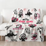 Halloween Throw Blanket, Ghost Face Blanket, No You Hang Up, Horror Movie Blanket, Halloween Fleece Blanket - Image 2