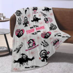 Halloween Throw Blanket, Ghost Face Blanket, No You Hang Up, Horror Movie Blanket, Halloween Fleece Blanket - Image 4