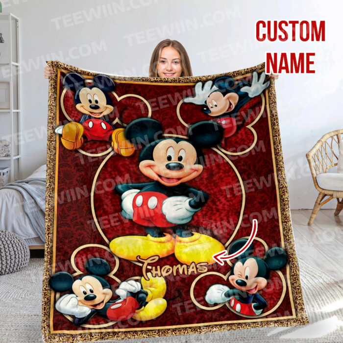 Family Mickey Mouse And Friends Quilt Mickey Mouse Fleece Blanket Mickey Mouse - Image 4